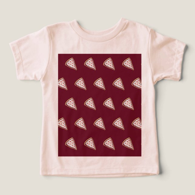Pizza Slices T-Shirt pour bébé (Tomato Red) (Design Recto)