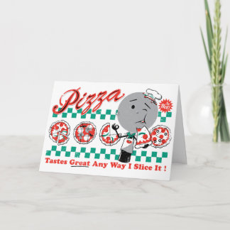 Pizza toute tranche de la manière I il rétro carte