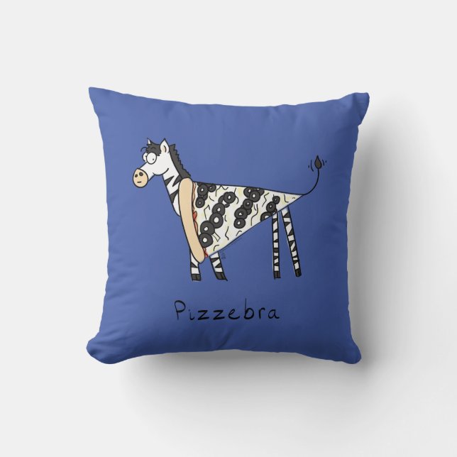 Pizzebra Pizza Zebra Coussin (Recto)