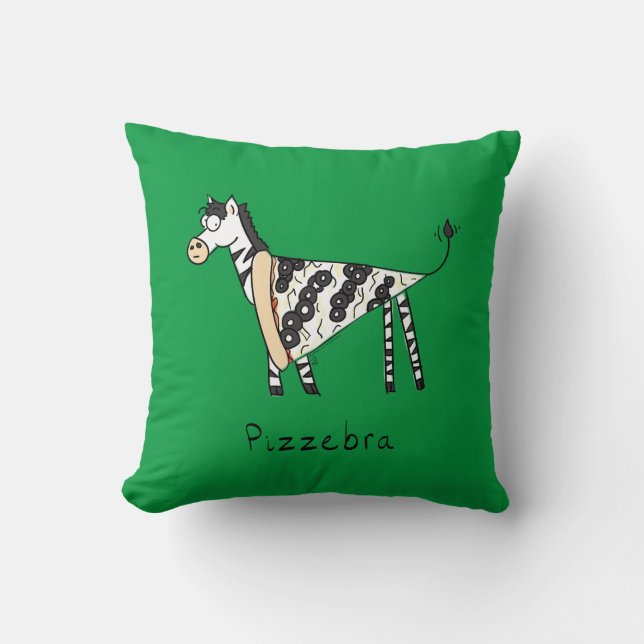 Pizzebra Pizza Zebra Coussin (Recto)