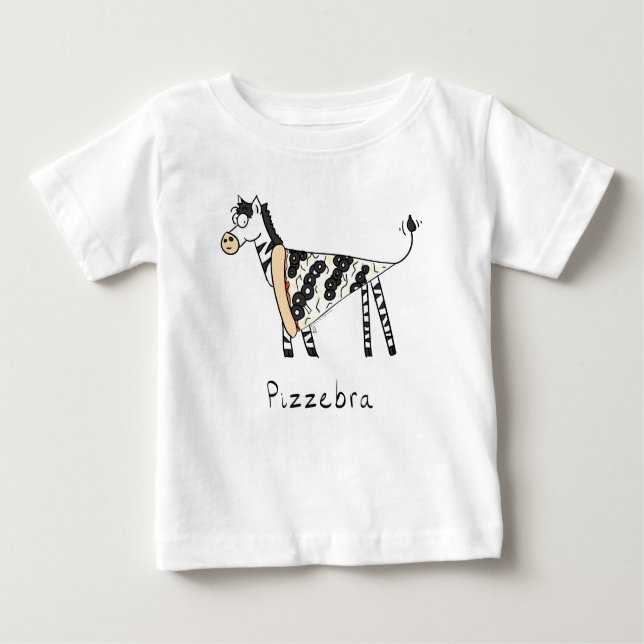 Pizzèbre Pizza Zèbre T-shirt bébé pour enfants (Devant)
