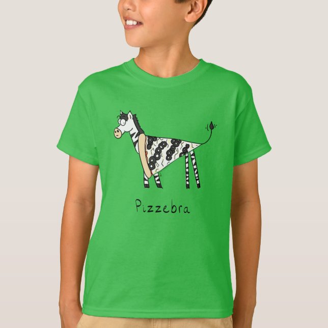Pizzèbre Pizza Zèbre T-shirt garçon de l'enfant (Devant)