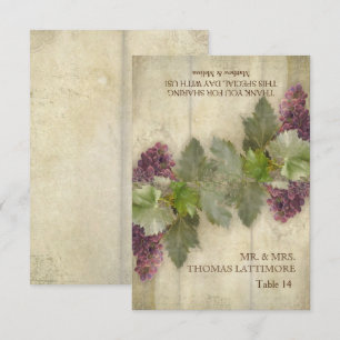 Place de siège Cartes Élégante Vignoble rustique