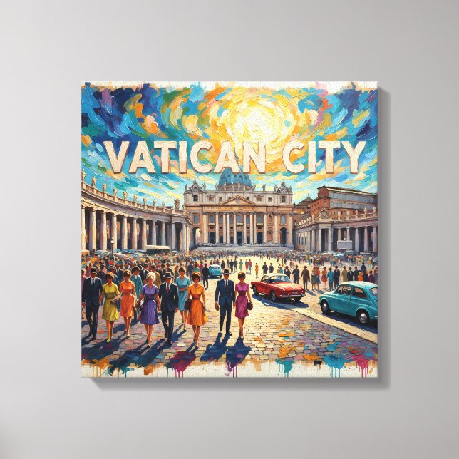 Place du Vatican Toile de Grandeur Ensoleillée (Recto)