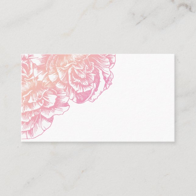 Placement 311 Le Plush Fleur Carte de Place Rose Crémeuse (Devant)