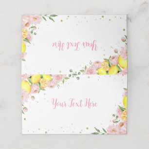 Placement Baby shower citron Carte de place Anniversaire