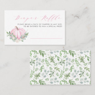 Placement Baby shower de chute rose Citrouille rabat carte