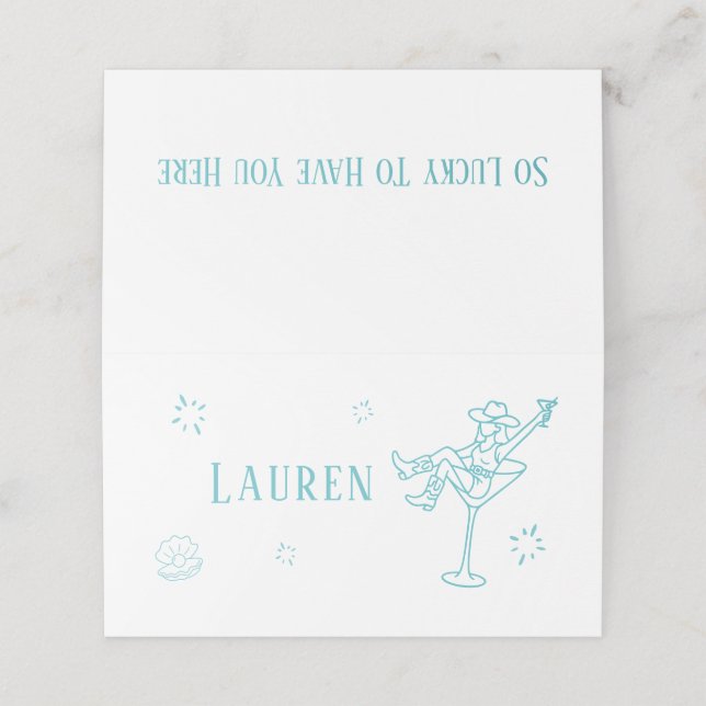 Placement Bachelorette Bachelorette Planche Carte de Place (Extérieur déplié)