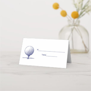 Placement Bal de golf sur la carte Escort Carte Place bleu