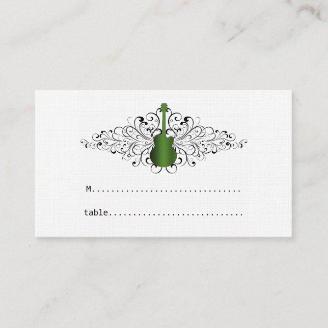 Placement Balayage de guitare verte Carte Place V2 (Devant)
