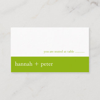 Placement Bannière verte Apple :: Carte de siège invité