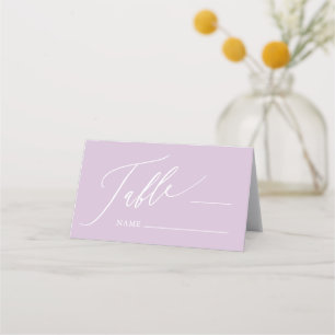Placement Baptême de fille de Croix violette pliée Carte de