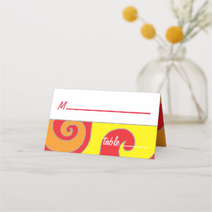 Placement Barre et Bat mitzvah torsadés Carte de place