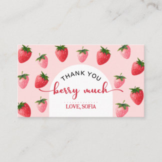Placement Berry fraise Premier Carte de remerciements d'anni