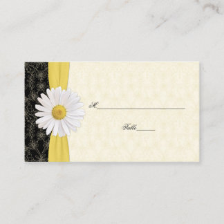 Placement Black Ivory Gold Blanc Mariage de marguerite Carte