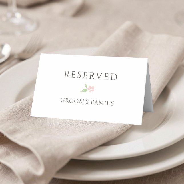 Placement Blanc | RÉSERVÉ pour Carte de Table de Mariage (Créateur téléchargé)
