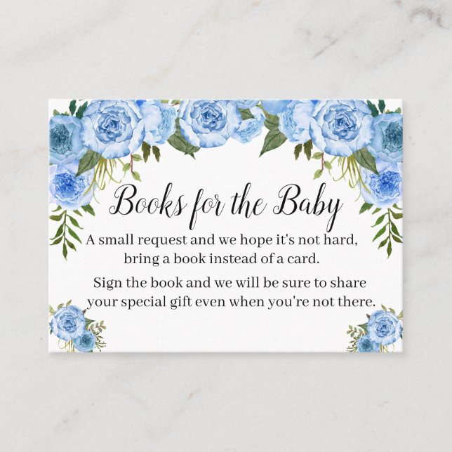 Placement Bleu Apportez une carte d'insertion de baby shower (Devant)