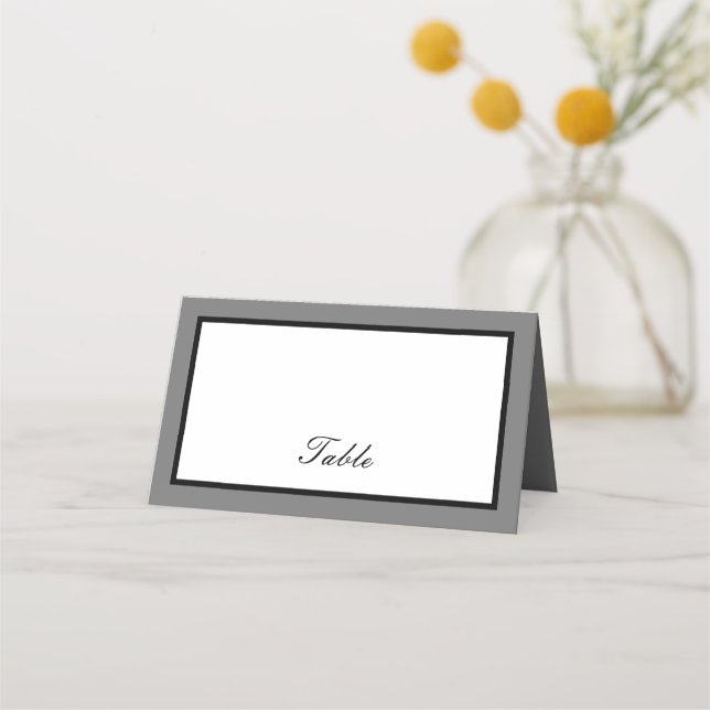 Placement Bordure noire gris carte de lieu classique (Devant)