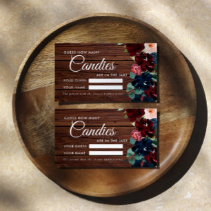 Placement Bourgogne & Marine Combien de bonbons Carte de jeu