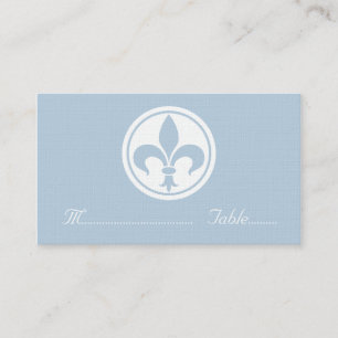 Placement Carte Chic Fleur De Lis, Bleu