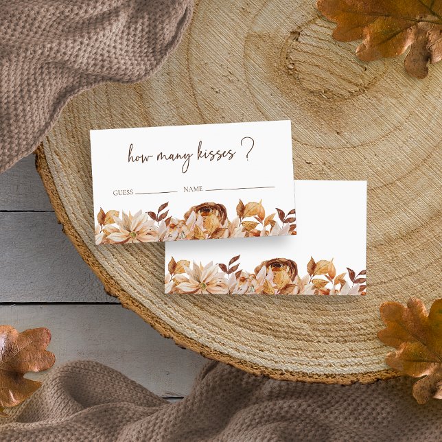 Placement Carte Combien de Baisers d'Automne (Fall How Many Kisses Card
)