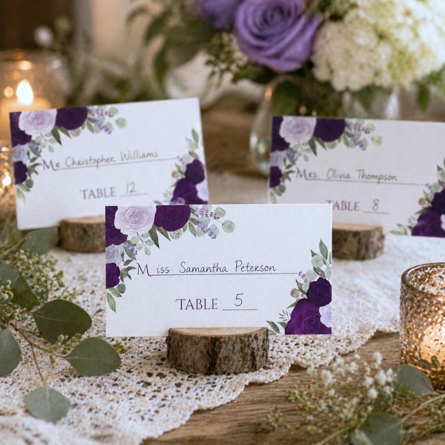 Placement Carte d'accompagnement de mariage à écrire Roses B (Display Suggestion)