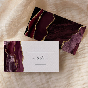 Placement Carte d'accompagnement de mariage chic Bourgogne o