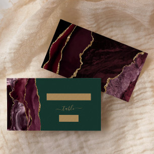 Placement Carte d'accompagnement de mariage chic Bourgogne O