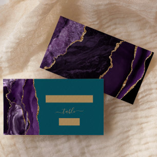 Placement Carte d'accompagnement de mariage chic violet or a