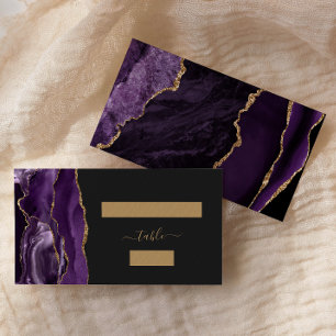 Placement Carte d'accompagnement de mariage chic violet or a