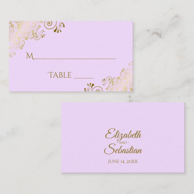 Placement Carte d'accompagnement de mariage élégante en viol (Devant / Derrière)