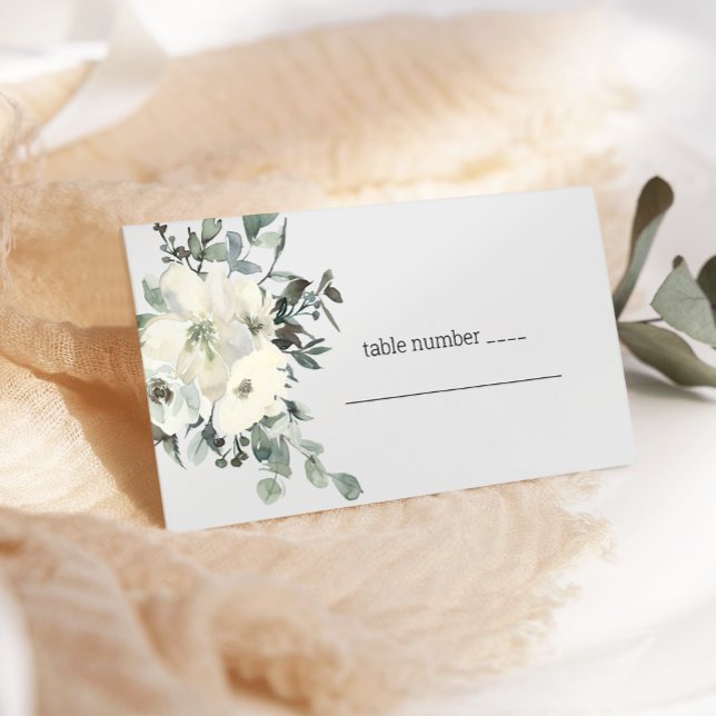 Placement Carte d'accompagnement de mariage floral Roses Bla (Créateur téléchargé)
