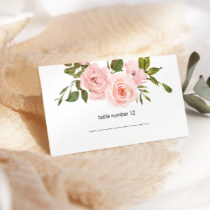 Placement Carte d'accompagnement de mariage floral Roses Ros