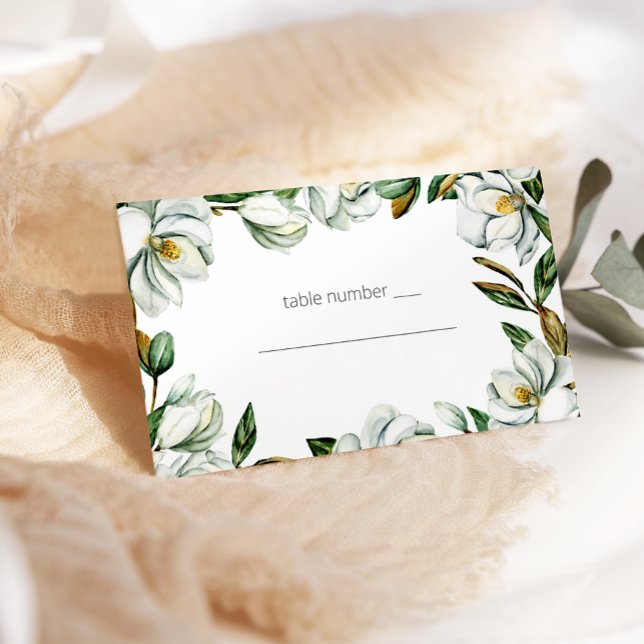 Placement Carte d'accompagnement de mariage florale rustique (Créateur téléchargé)