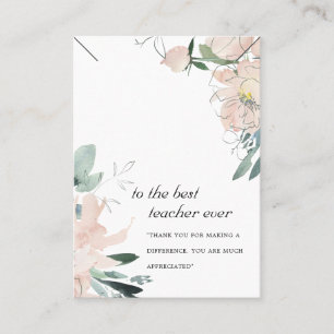 PLACEMENT CARTE D'AFFICHAGE DE CADEAU FLORALE BLANC POUR ENS