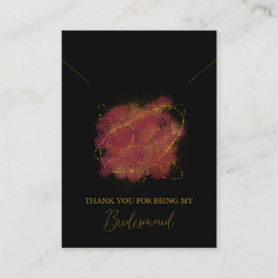 Placement Carte d'affichage du collier de servante d'aquarel