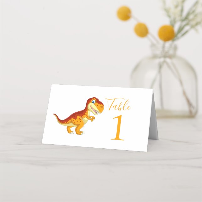 Placement Carte d'anniversaire de Dinosaur Gold Place (Devant)