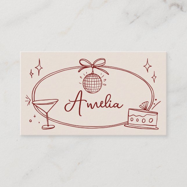 Placement Carte d'anniversaire de la disco personnalisée bei (Devant)