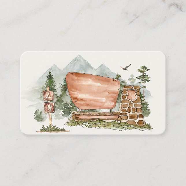 Placement carte d'anniversaire ou de baby shower du parc nat (Devant)