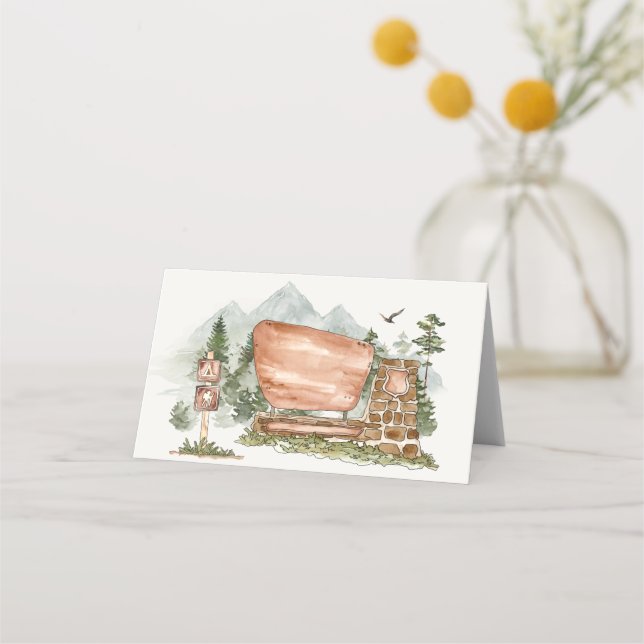 Placement carte d'anniversaire ou de baby shower du parc nat (Devant)