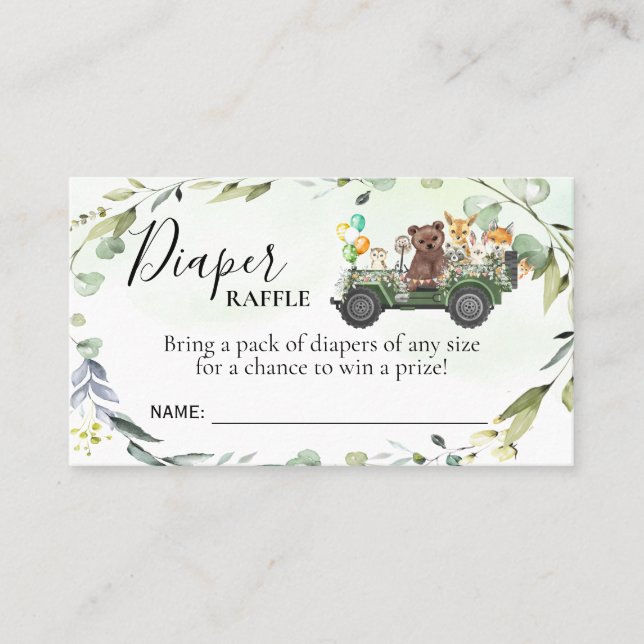 Placement Carte de Baby shower de billet de papier de loteri (Devant)