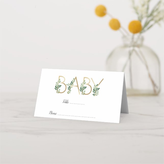 Placement Carte de Baby shower pour bébé très élégant (Devant)