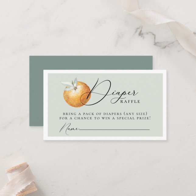 Placement Carte de boîtier de couches élégantes Citrus Orang (Devant/Arrière en situation)