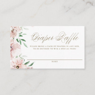 Placement Carte de carafe Baby shower floral rose Mauve