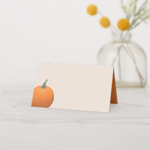 Placement Carte de Citrouille d'automne aquarelle