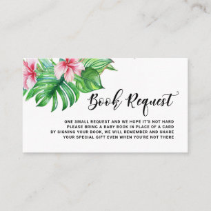 Placement Carte de demande de Baby shower de Monstera Tropic