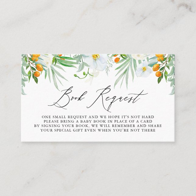 Placement Carte de demande de réservation pour les orchidées (Devant)