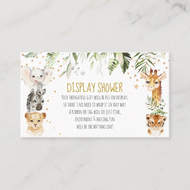 Placement Carte de douche Safari Display (Devant)