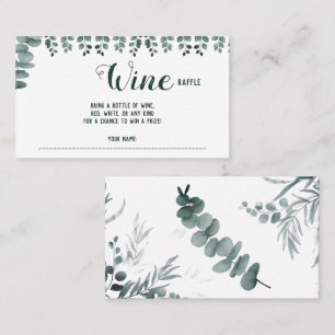 Placement Carte de Fête des mariées Mariage Eucalyptus Wine