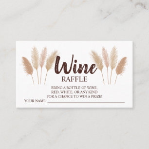 Placement Carte de Fête des mariées Mariage Pampas Wine Raff